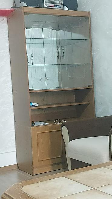 bedroom: Mebel dəsti – vitrin şkaf və yemək otağı stulu - Vitrin şkaf: Üst — 1