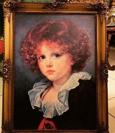 Kolleksiya qaşıqları: VICTORIAN PORTRAIT OF A CHILD IN A GILT WOODEN FRAME BY JEAN BAPTISTE