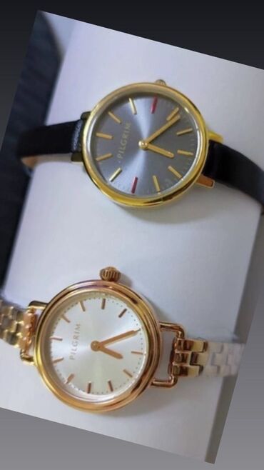 женские часы fossil: КОРЕЯ Женские часы PILGRIM — две модели - Круглый корпус в золотистом