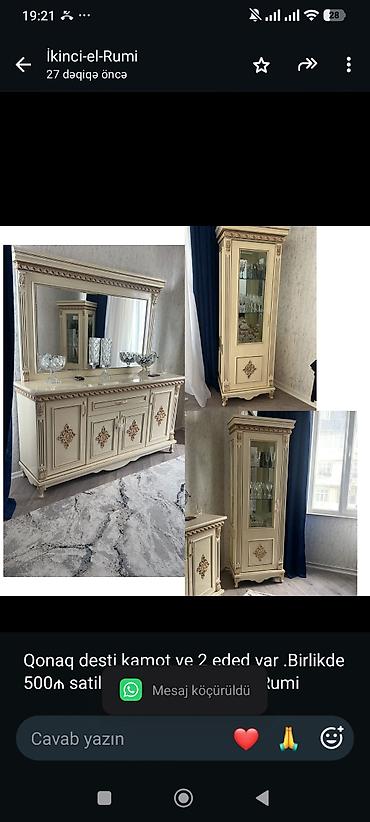 Qonaq desti kamot ve 2 eded var .Birlikde 500₼ satilir .Unvan