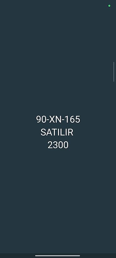 vaz qabaq susecl: Avtonömrə 90-XN-165 satılır. - Nömrə kombinasiyası: 90-XN-165 - — 1