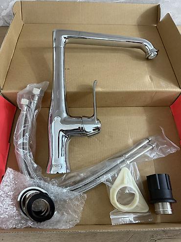 Кухонные краны: Новый! Смеситель для кухонной мойки, однорычажный, хром - Материал — 6