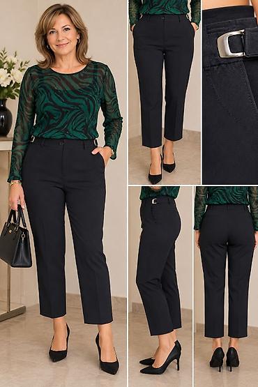 levis kais muski: Elegantne ženske pantalone u tamnoj teget/crnoj nijansi, klasičnog i — 1