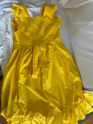 villur parcadan don modelleri: Детское платье A-Yugi Jeans, цвет - Желтый