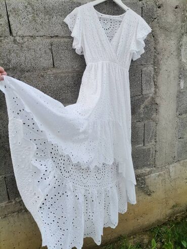 p s haljine snizenje 2023: L (EU 40), color - White, Other style, Short sleeves