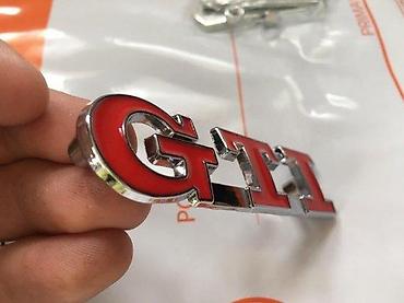 Maske hladnjaka: NATPIS ZNAK GTI NA VIJAK METALNI - CRVENI - PREDNJI | Viber — 4