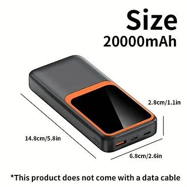 deciji tableti: Power bank baterija 20000mAh T-16 NOVO. Prikazana prenosna baterija — 1