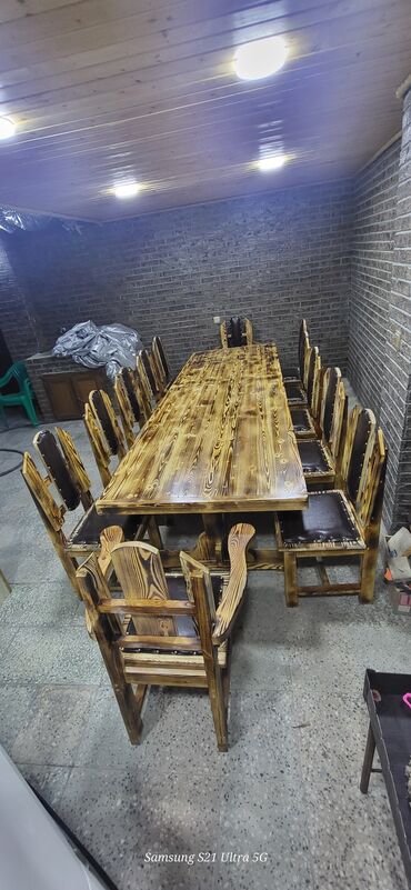 taxta stullar: Новый, Угловой стол, Нераскладной, Со стульями, Кожа, Азербайджан