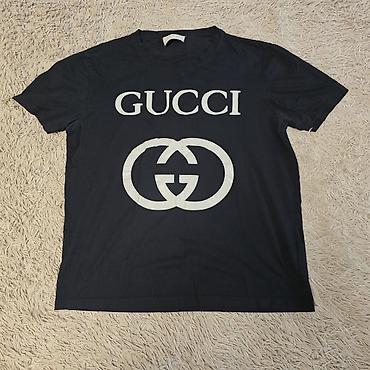 носки гуччи: Мужская футболка, S, M, L, Gucci, Б/у, цвет - Черный, Самовывоз, Бесплатная доставка, Платная доставка — 1