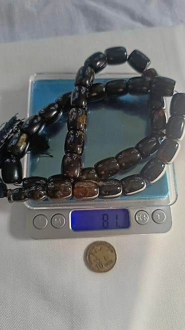 Təsbehlər: Qara-kəhrəba tespih.Baltik kəhrəbası.100% təbii,bütöv daş,qaya-damla — 7