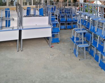 Комплект парт и стульев: Комплект парты и стула, Новый, Самовывоз, цвет - Голубой — 9