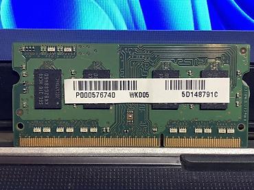 2gb ddr3 notebook ram: Samsung noutbuk üçün RAM yaddaş modulu. Əsas xüsusiyyətlər: - Brend — 1