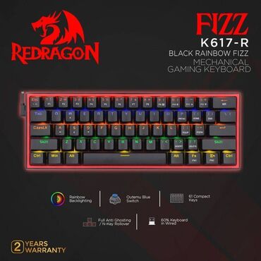 Printerlər: Redragon FIZZ 60% Redragon K617 FIZZ 60% Mechanical Wired RGB Gaming
