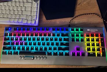 Klaviaturalar: Canyon Gaming RGB işıqlı oyun klaviaturası satılır 🎮 Yüksək