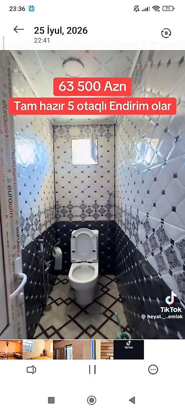 yevlaxda satilan evler: Tam hazır 5 otaqlı həyət evi. - Geniş dəhlizli planlama, otaqlar — 8