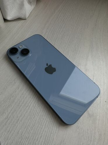 Apple iPhone: IPhone 14, 128 ГБ, Голубой, Защитное стекло, Чехол, Кабель, 100 %