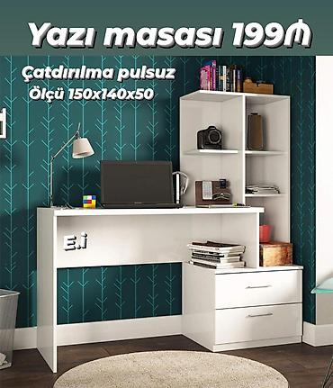 tel masa: Yazı masası – 199₼ Ölçü: 150 × 140 × 50 sm Çatdırılma: pulsuz Ağ — 1