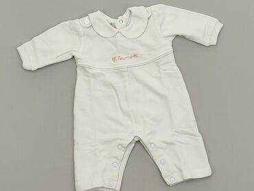 kombinezon biały niemowlęcy: Kombinezon, 0-3 m, stan - Dobry