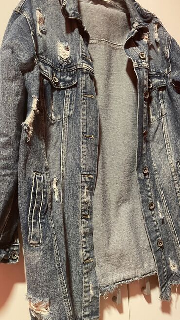 Ostale jakne, kaputi, prsluci: Prolecna teksas jakna/ gornjak, duza forma, nenosena, odgovara za M — 9