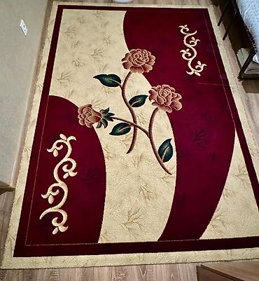 Ev üçün digər mallar: Yeni Kimidir! Müasir Dizaynlı, Bordo-Berj rəngli, Böyük Ölçülü Xalça — 2