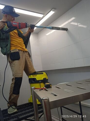требуется электрик для ремонта квартиры: Алмазное бурение отверстий в бетоне, кирпиче и кафеле. - Сверление