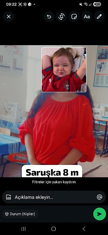 sədərək uşaq geyimləri instagram: Futbolka, Uniseks, 6 - 9 ay — 1