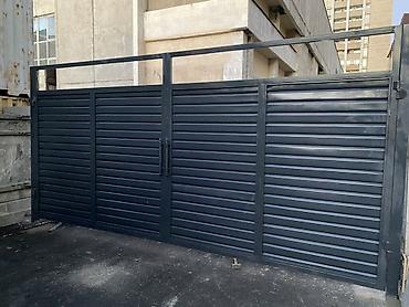 Откатные ворота: Откатные ворота из сэндвич‑панелей с автоматикой - Полотно — 58