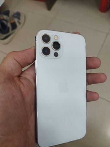 айпад 2020 про: IPhone 12 Pro, 128 GB, Matte Silver, Barmaq izi, Simsiz şarj, Face ID