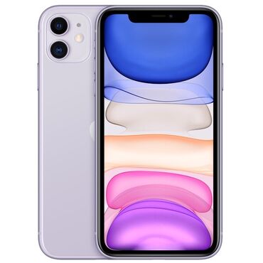 Apple iPhone: IPhone 11, Б/у, 128 ГБ, Deep Purple, Защитное стекло, Чехол, Кабель, 82 %