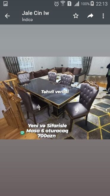 goranboy mebel instagram: Masa və oturacaq dəstləri