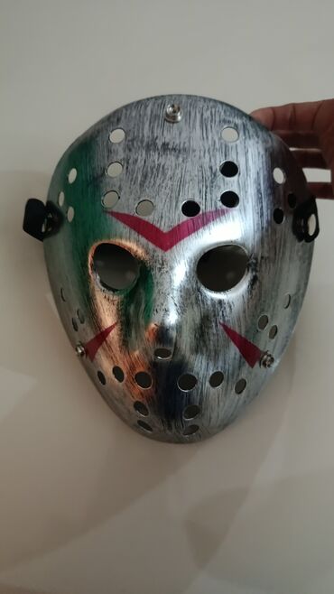 deko: Metal effektli qorxu temalı maska - Material: sərt plastik, metal