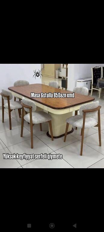 Masalar və oturacaqlar: Masa stol stul desti — 1