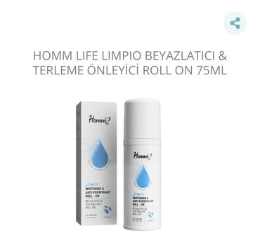xurma tozu faydaları: HOMM Life Limpio Ağardıcı və Tər əleyhinə Roll-on – 75 ml