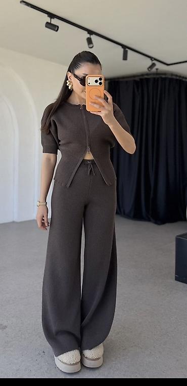 Kompleti: Kompleti 3100 dinara Vel uni Duzina 120 cm pantalone Crna braon siva — 3