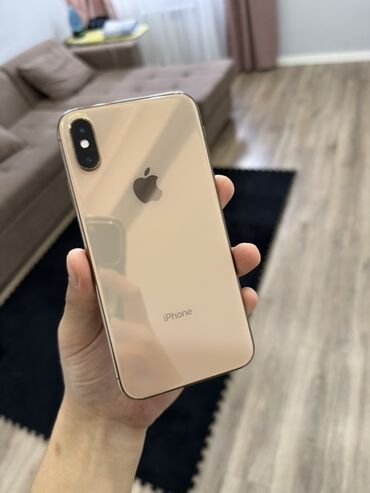 айфон хl: IPhone Xs, Колдонулган, 64 ГБ, Алтын, 79 %
