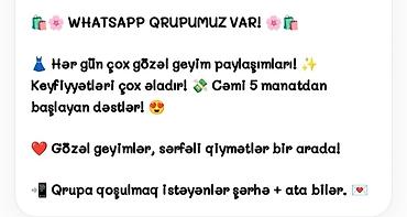 stapel fasonlar instagram: Geyim paylaşımlarının yer aldığı WhatsApp qrupu. Hər gün müxtəlif və — 1