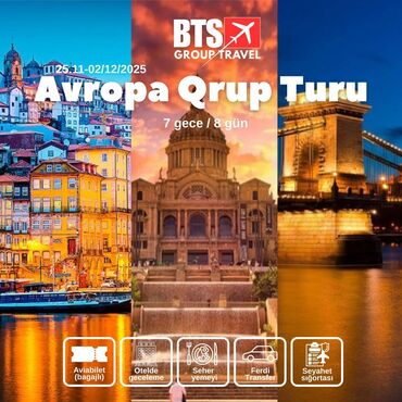 Paltar tikişi: Avropa Qrup Turu "BTS GROUP TRAVEL" tərəfindən təşkil olunur. Tur