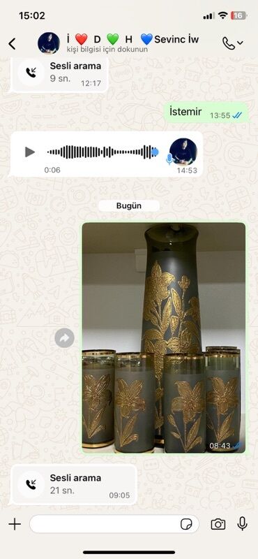 Ev üçün digər mallar: Şüşə dekor vazalar dəsti - Material: mat şüşə - Rəng: tünd boz-yaşıl