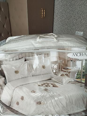 цветы 101 роза: MONA Collection lüks yataq dəsti - Rəng: şampan/ağ tonları - Dizayn — 1