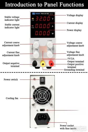 Izvori napajanja: Laboratorijsko napajanje LONGWEI 30V 10A 300W PDS-3010G 🔧 — 2