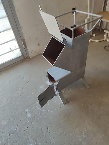 peckalar: Metaldan hazırlanmış odun sobası raket tipli — 4