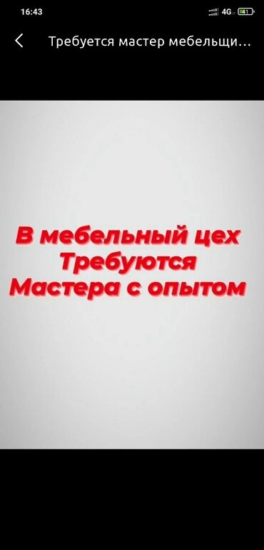жыгач уста в Кыргызстан | КӨМҮР, ОТУН: Жыгач уста. Təcrübəli. 6/1