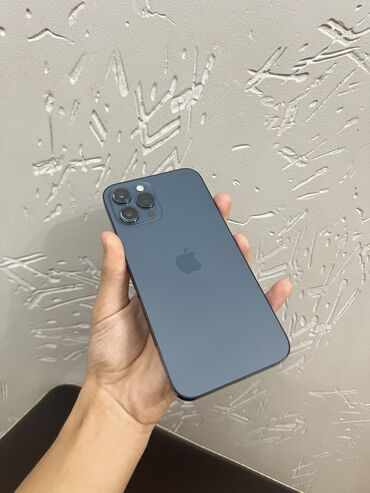 чехлы на redmi note 9: IPhone 12 Pro Max, Колдонулган, 128 ГБ, Pacific Blue, Коргоочу айнек, Каптама, 100 %