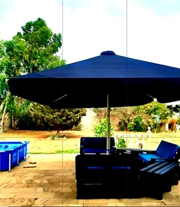 bağ üçün çətirlər: Зонт для дачи сада с бетонными плитами, несгораемой тканью, прочный