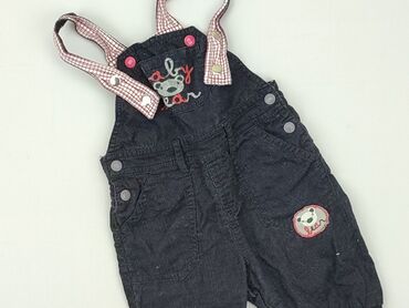 czarne jeansy straight: Dungarees, Coccodrillo, 0-3 months, condition - Good