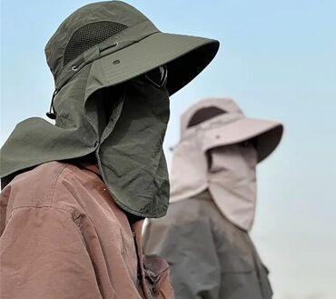 Головные уборы: Легкий Уличный Шляпа с Защитой от Солнца,, со Съемной Маской для Лица