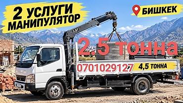 4355019 5: Услуги манипулятора в Бишкеке. - Грузоподъёмность стрелы: 2,5 тонны - — 1