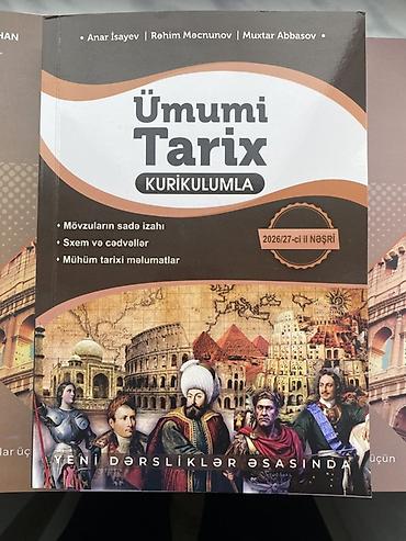 pa 1: Tarix kitabları sadəcə 1 həftə istifadə olunub.Ləkə,cırıq,qara yoxdur — 1