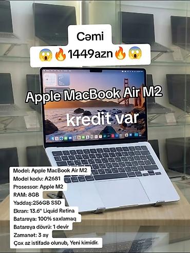 ipod touch: Apple MacBook Air M2 (Model kodu: A2681) - Prosessor: Apple M2 - RAM — 1