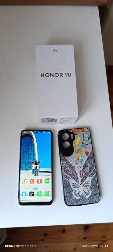 сотовый телефон fly ff2801 champagne: Honor 90 Lite, 256 ГБ, Сенсорный, Отпечаток пальца, Две SIM карты